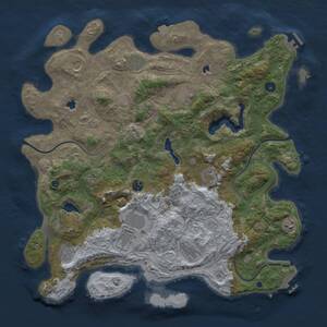 Thumbnail Rust Map: Procedural Map, Size: 4500, Seed: 6735, 17 Monuments