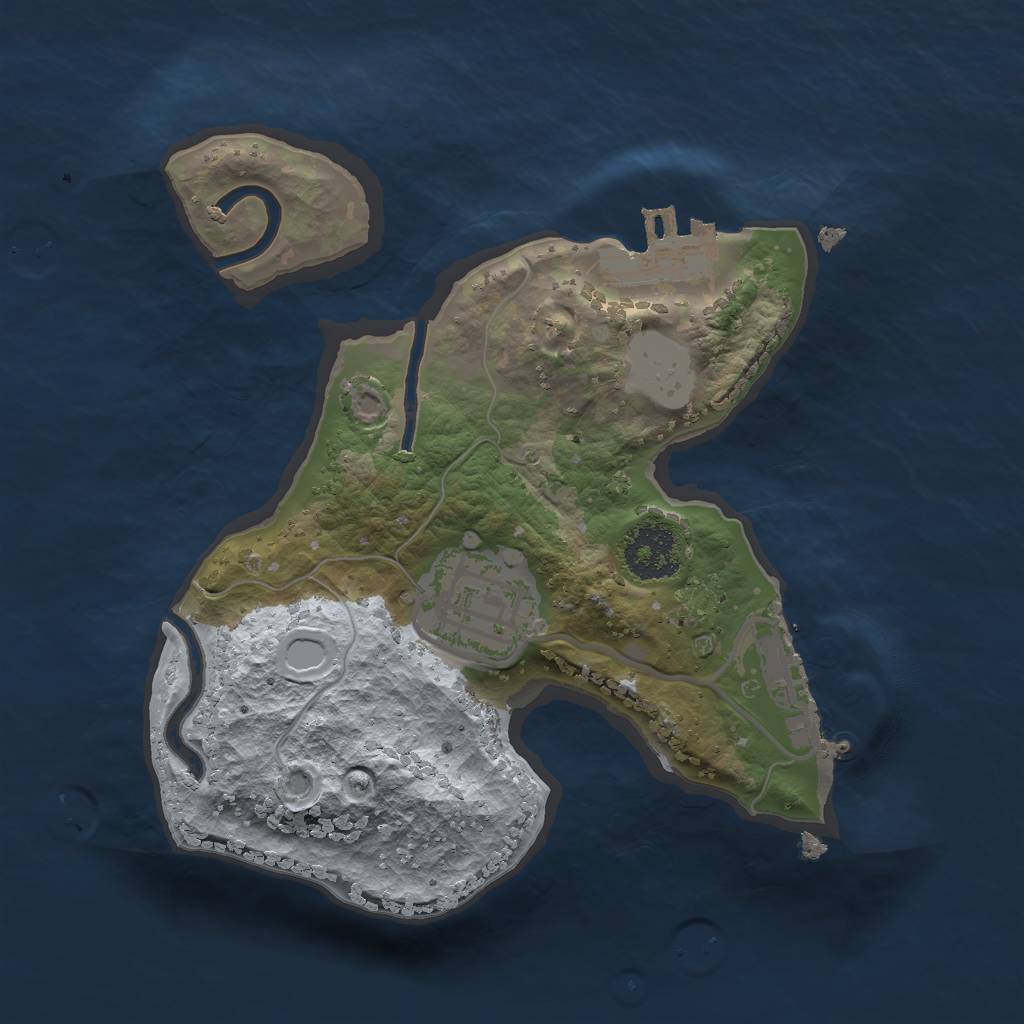 Rust Map: Procedural Map, Size: 1900, Seed: 2147483647, 8 Monuments