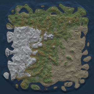 Thumbnail Rust Map: Procedural Map, Size: 6000, Seed: 406135035, 20 Monuments