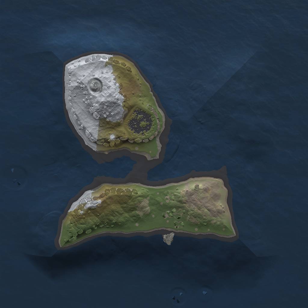 Rust Map: Procedural Map, Size: 1320, Seed: 382943233, 4 Monuments