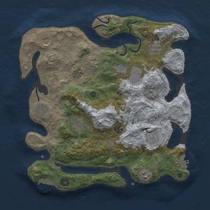 Thumbnail Rust Map: Procedural Map, Size: 3500, Seed: 1368398749, 16 Monuments