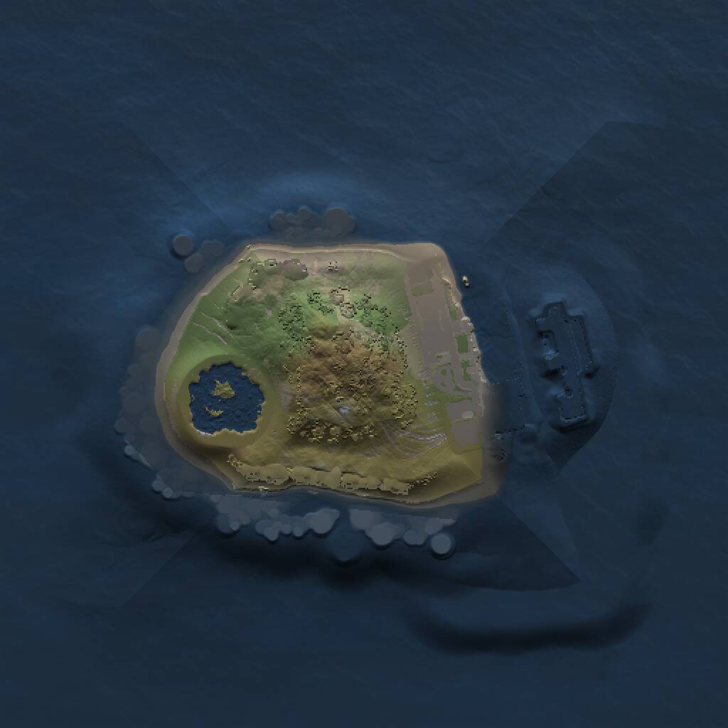 Rust Map: Procedural Map, Size: 1000, Seed: 1206163657, 2 Monuments