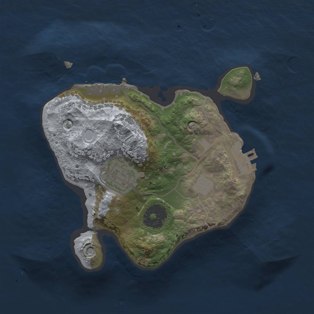 Rust Map: Procedural Map, Size: 2000, Seed: 876280112, 8 Monuments