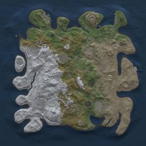 Thumbnail Rust Map: Procedural Map, Size: 3750, Seed: 63298, 17 Monuments