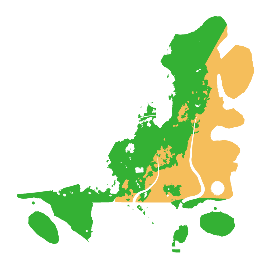 Biome Rust Map: Procedural Map, Size: 3500, Seed: 73457855