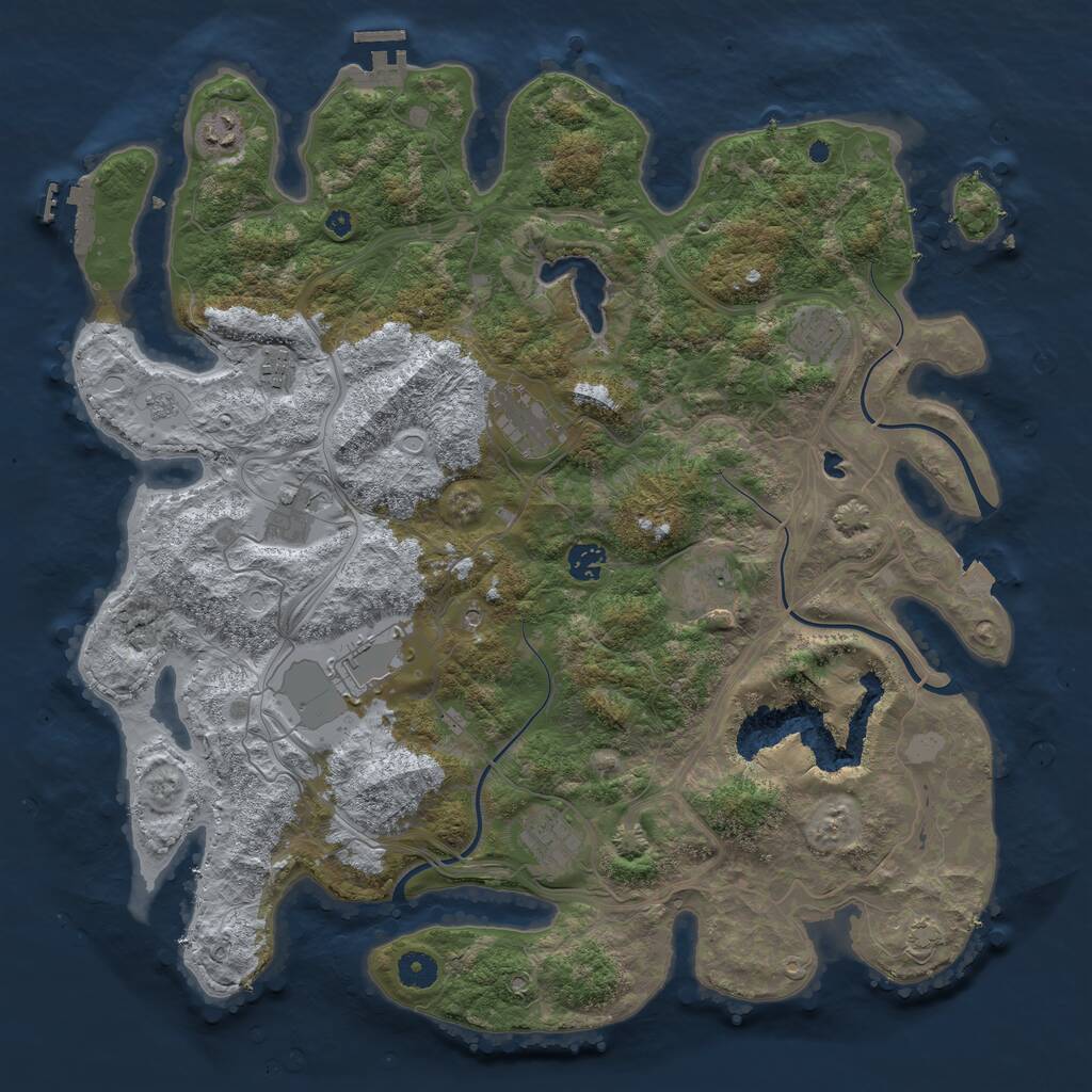 Rust Map: Procedural Map, Size: 4250, Seed: 407099681, 15 Monuments