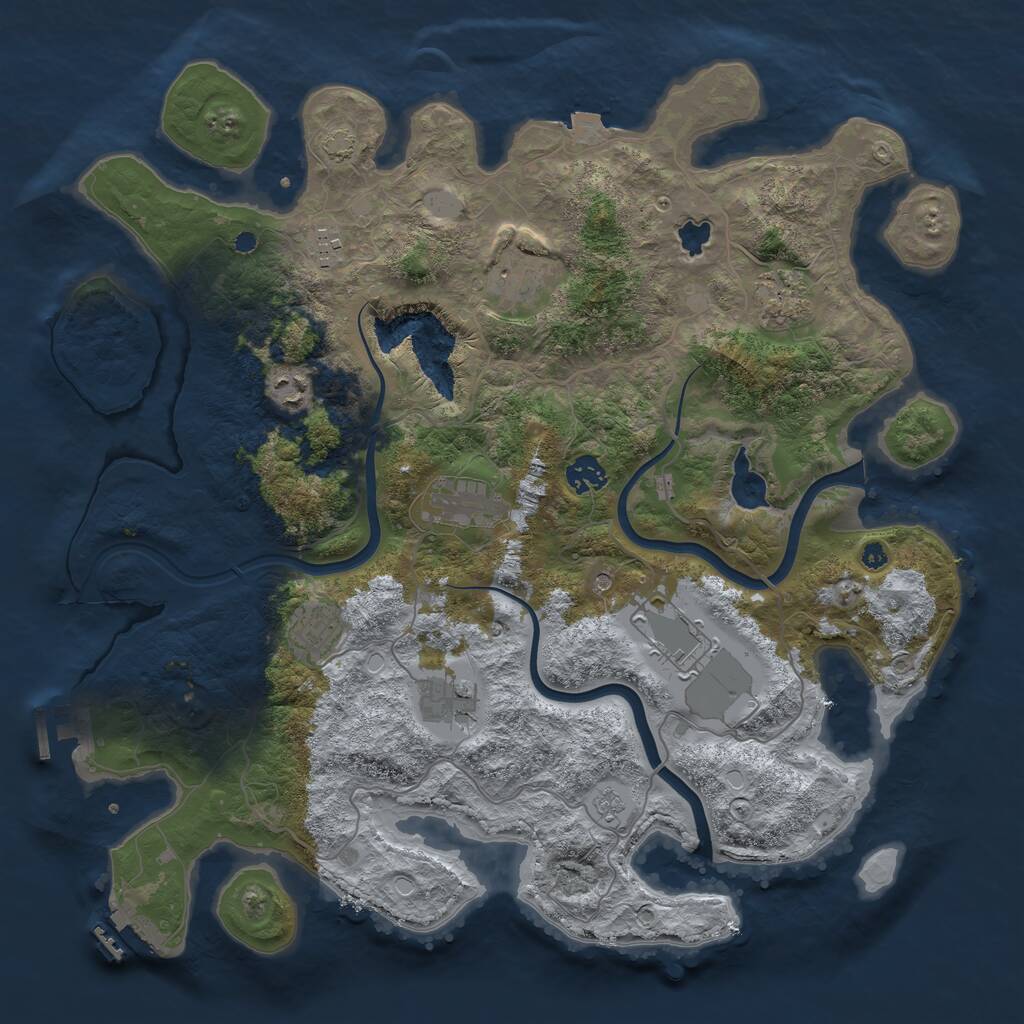 Rust Map: Procedural Map, Size: 4000, Seed: 57932032, 15 Monuments