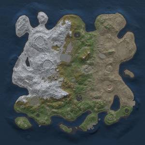 Thumbnail Rust Map: Procedural Map, Size: 3500, Seed: 634823250, 15 Monuments