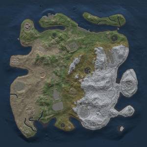 Thumbnail Rust Map: Procedural Map, Size: 3500, Seed: 1857972956, 19 Monuments