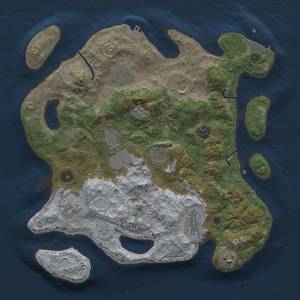 Thumbnail Rust Map: Procedural Map, Size: 3500, Seed: 1202734475, 17 Monuments