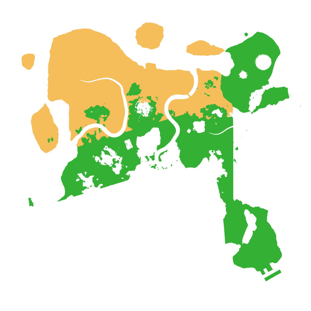 Biome Rust Map: Procedural Map, Size: 3500, Seed: 74997997