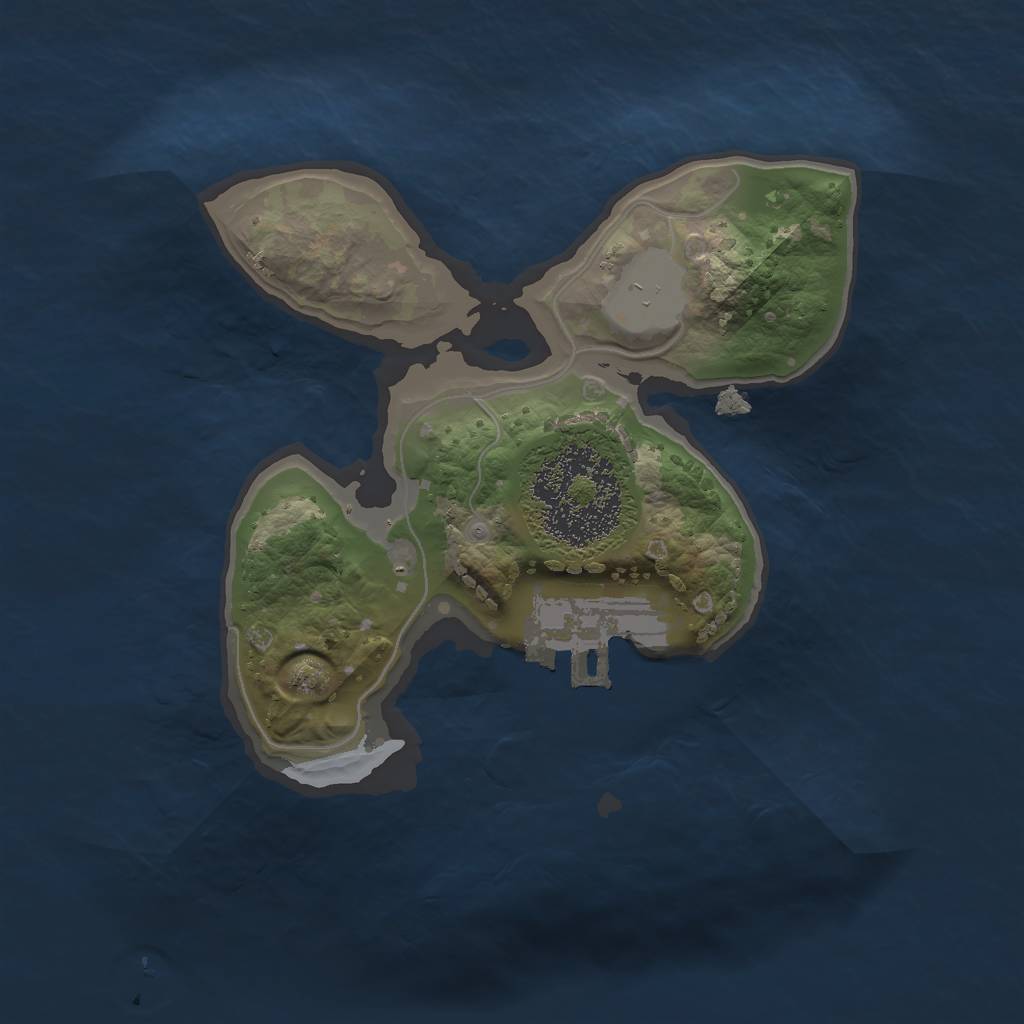 Rust Map: Procedural Map, Size: 1600, Seed: 139816886, 5 Monuments