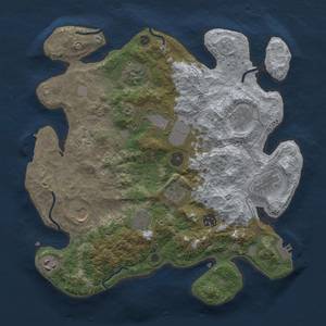 Thumbnail Rust Map: Procedural Map, Size: 3500, Seed: 20221215, 19 Monuments