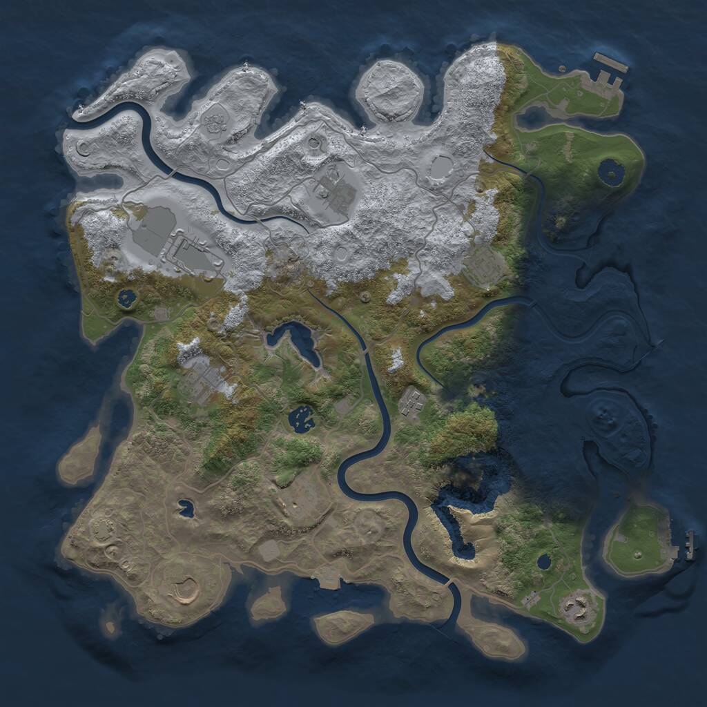 Rust Map: Procedural Map, Size: 4000, Seed: 440781328, 15 Monuments