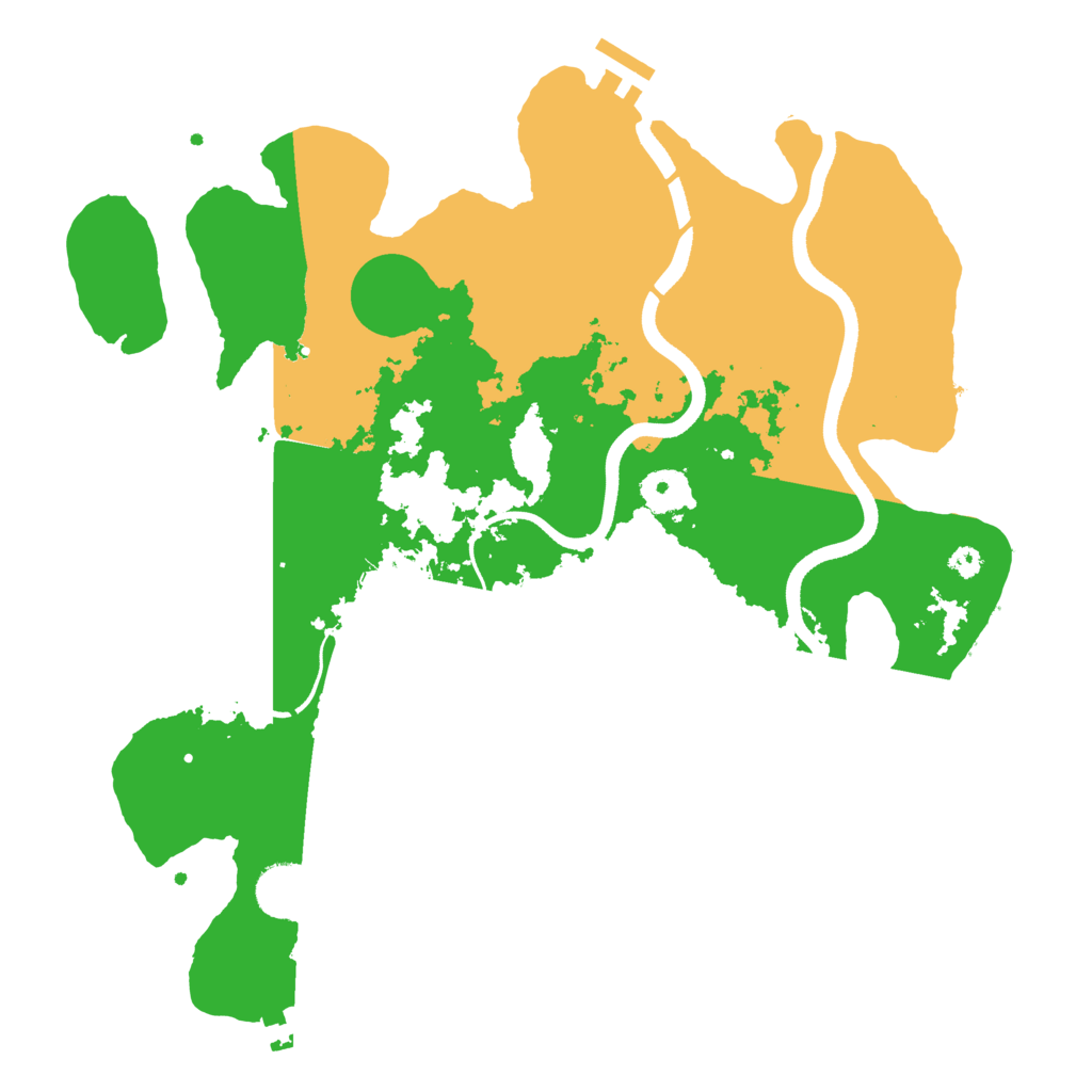 Biome Rust Map: Procedural Map, Size: 3500, Seed: 70391594