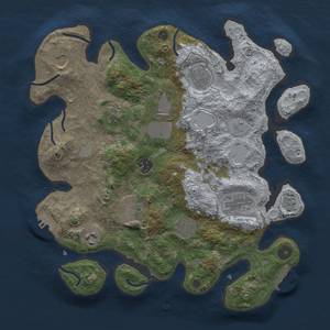 Thumbnail Rust Map: Procedural Map, Size: 3500, Seed: 1281797481, 17 Monuments