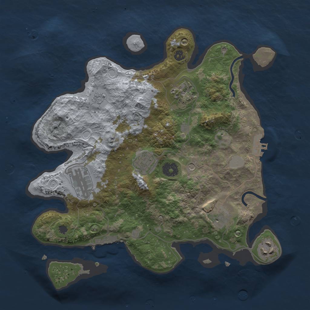 Rust Map: Procedural Map, Size: 3000, Seed: 768014546, 14 Monuments