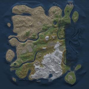 Thumbnail Rust Map: Procedural Map, Size: 3750, Seed: 845992178, 14 Monuments