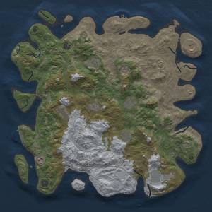 Thumbnail Rust Map: Procedural Map, Size: 4500, Seed: 1037959613, 20 Monuments