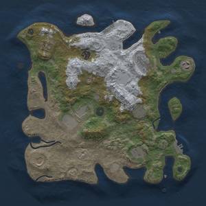 Thumbnail Rust Map: Procedural Map, Size: 3500, Seed: 1901624323, 17 Monuments