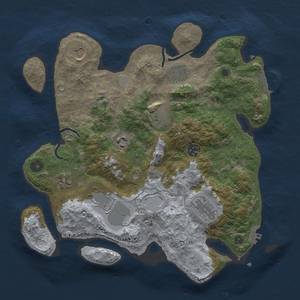 Thumbnail Rust Map: Procedural Map, Size: 3500, Seed: 3700, 17 Monuments