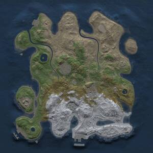 Thumbnail Rust Map: Procedural Map, Size: 3000, Seed: 341642605, 10 Monuments