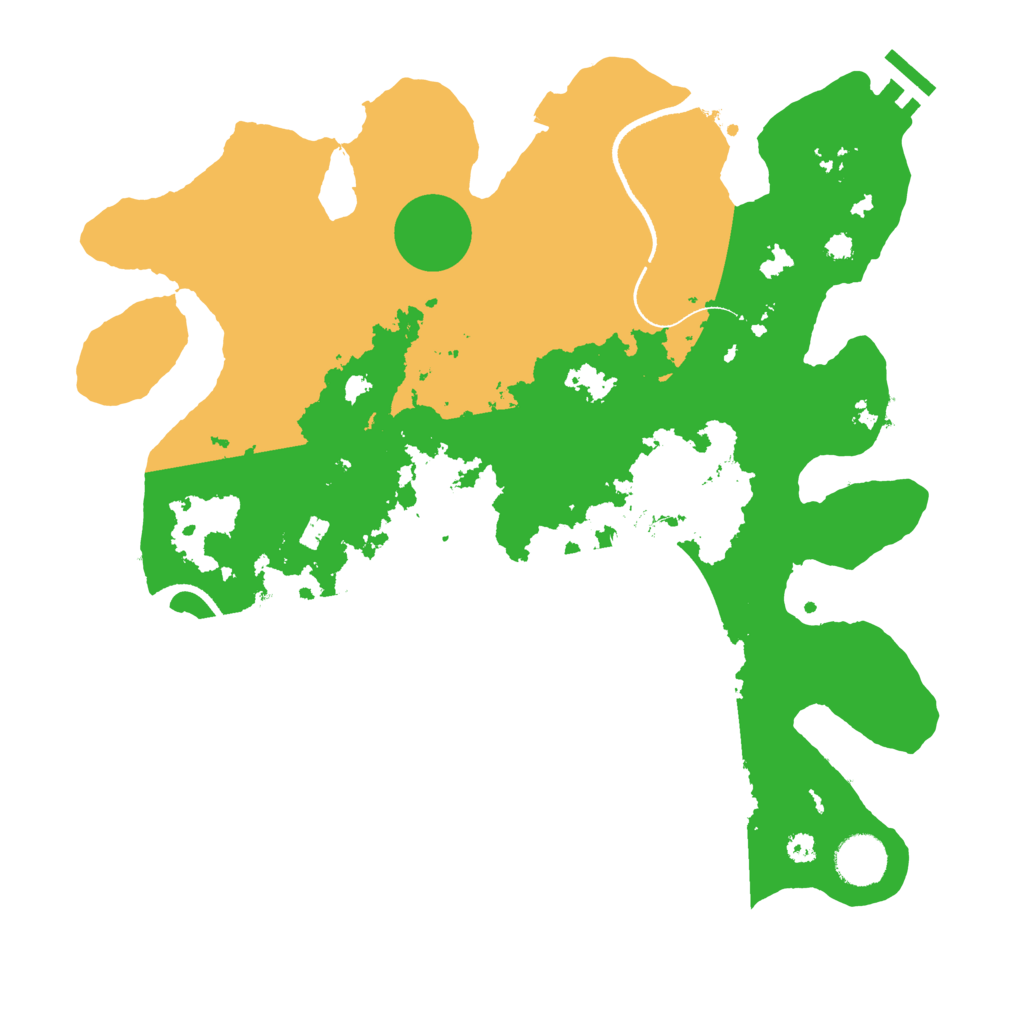 Biome Rust Map: Procedural Map, Size: 3500, Seed: 61235622