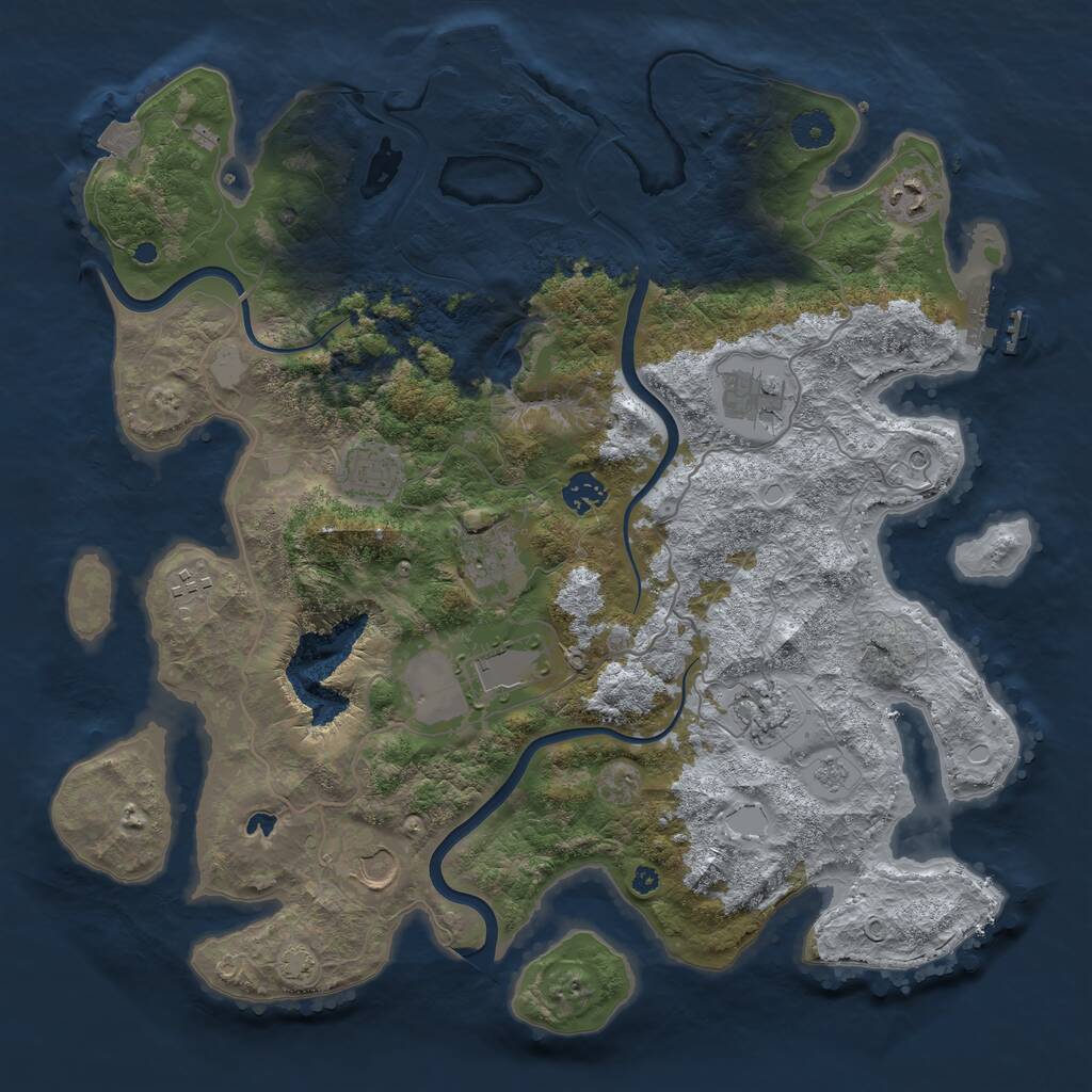 Rust Map: Procedural Map, Size: 4000, Seed: 98809170, 15 Monuments