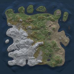 Thumbnail Rust Map: Procedural Map, Size: 3700, Seed: 497324795, 16 Monuments