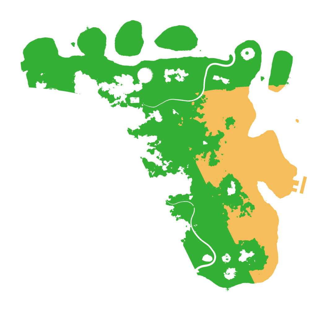 Biome Rust Map: Procedural Map, Size: 3700, Seed: 497324795