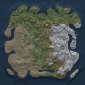 Thumbnail Rust Map: Procedural Map, Size: 4250, Seed: 198348333, 20 Monuments
