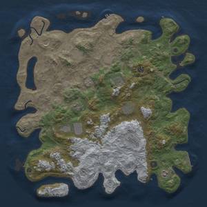 Thumbnail Rust Map: Procedural Map, Size: 4500, Seed: 190167749, 20 Monuments