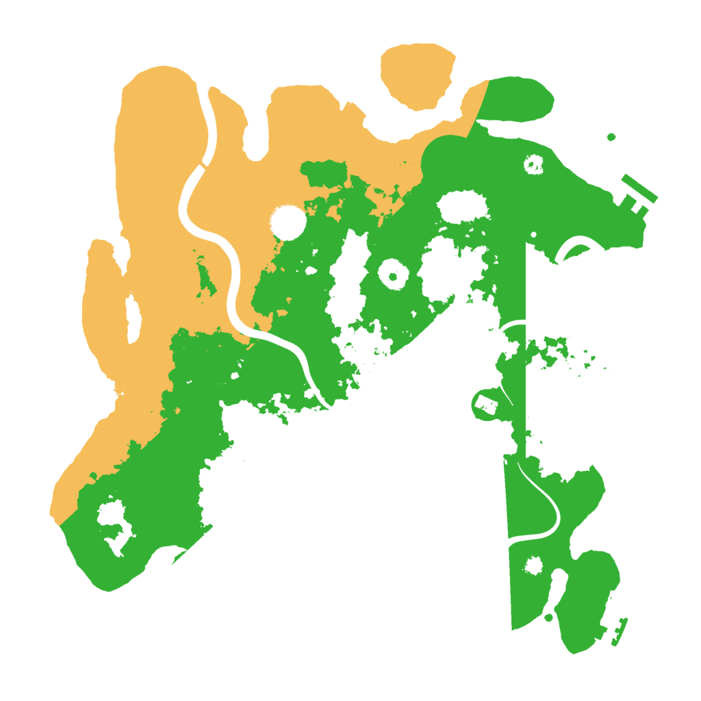Biome Rust Map: Procedural Map, Size: 3500, Seed: 8995459