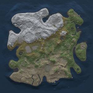 Thumbnail Rust Map: Procedural Map, Size: 3500, Seed: 2041843299, 18 Monuments