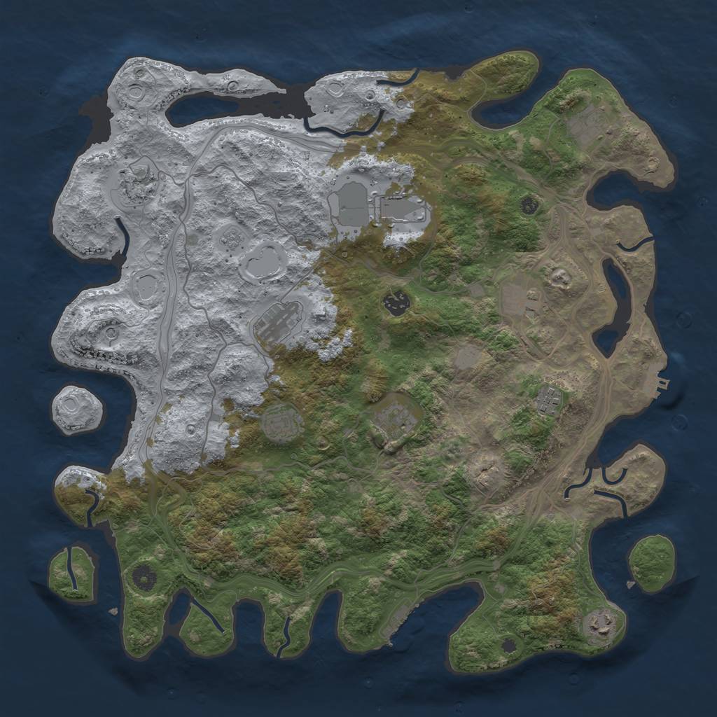 Rust Map: Procedural Map, Size: 4300, Seed: 452, 19 Monuments