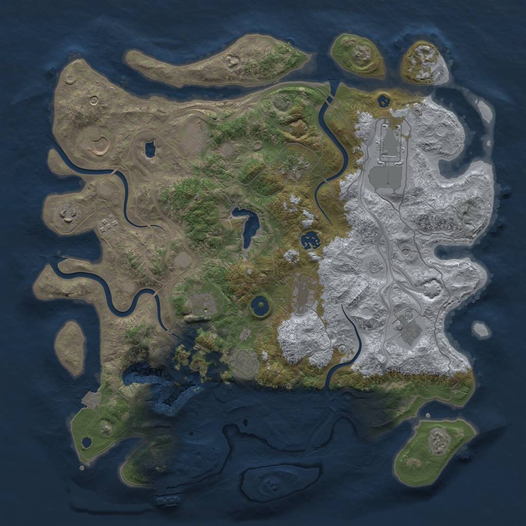 Rust Map: Procedural Map, Size: 4250, Seed: 152909664, 16 Monuments