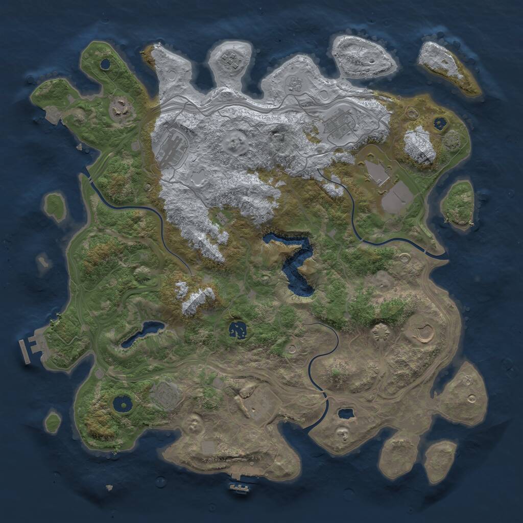 Rust Map: Procedural Map, Size: 4250, Seed: 647932174, 15 Monuments