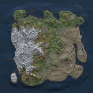 Thumbnail Rust Map: Procedural Map, Size: 3500, Seed: 1905959021, 19 Monuments