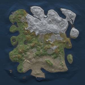 Thumbnail Rust Map: Procedural Map, Size: 3500, Seed: 135743, 18 Monuments