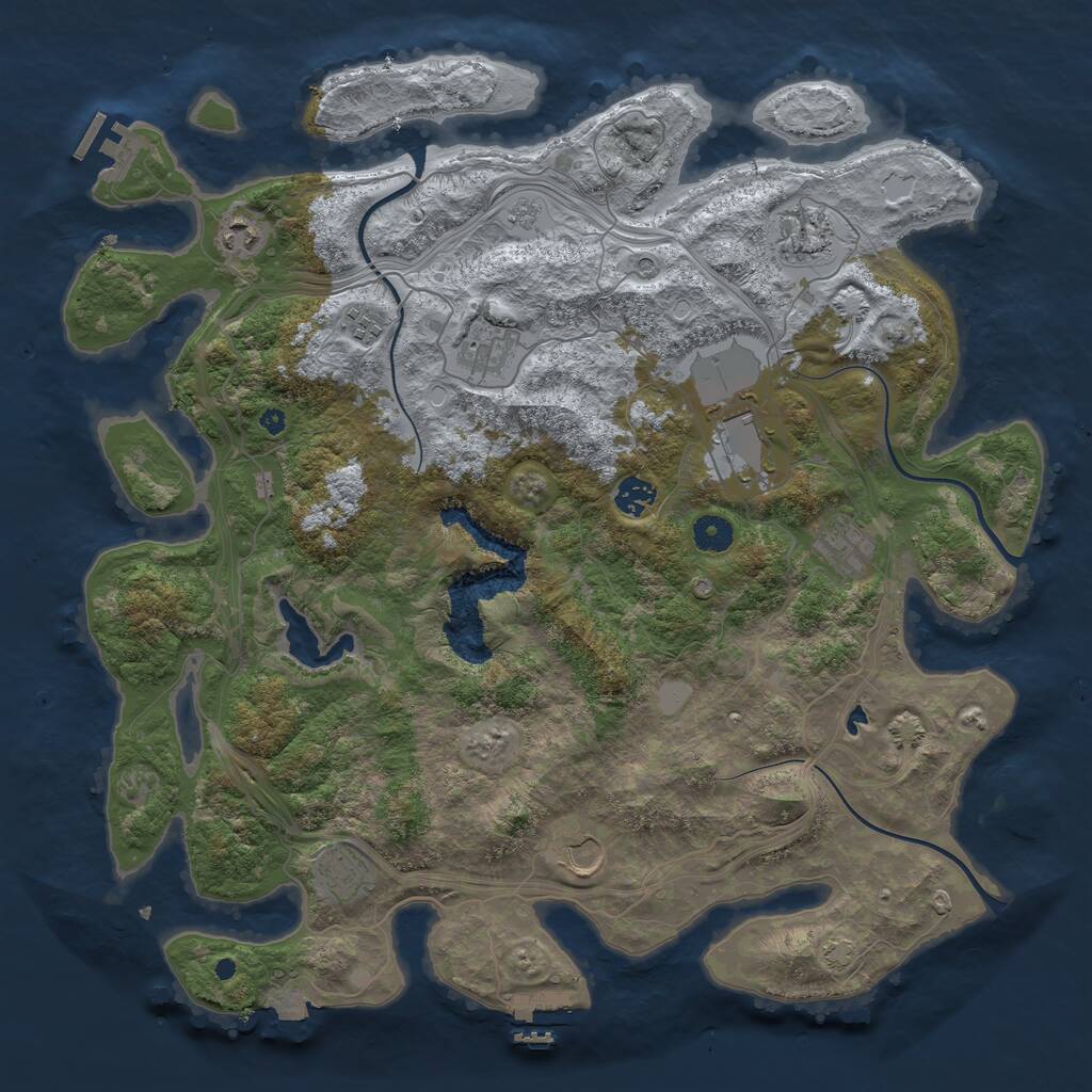 Rust Map: Procedural Map, Size: 4250, Seed: 1384567315, 15 Monuments