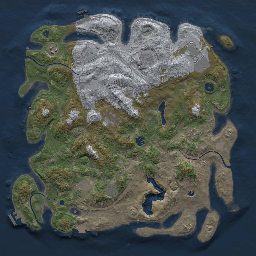 Rust Map: Procedural Map, Size: 4250, Seed: 950064566, 15 Monuments