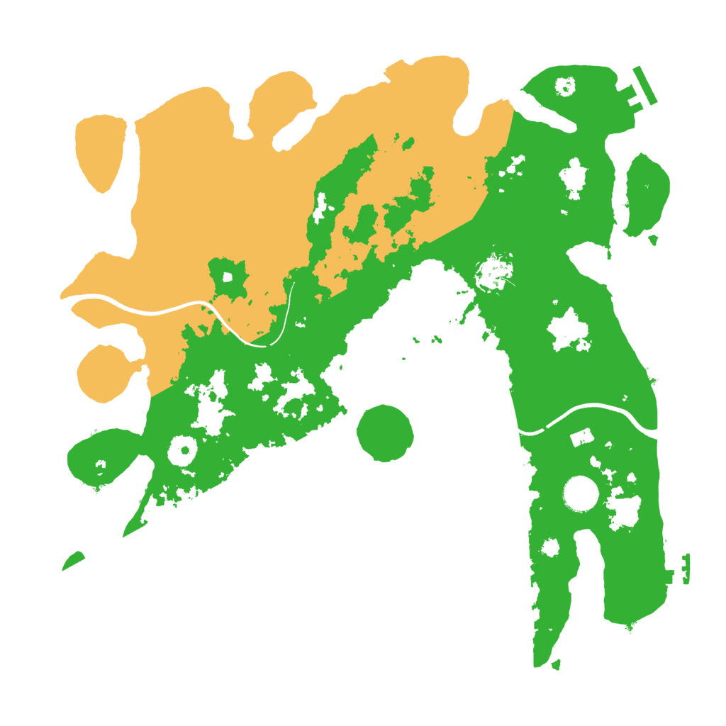 Biome Rust Map: Procedural Map, Size: 3600, Seed: 242856350