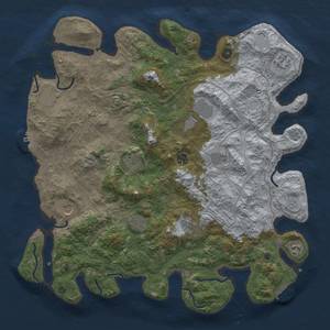 Thumbnail Rust Map: Procedural Map, Size: 4500, Seed: 1751711394, 20 Monuments