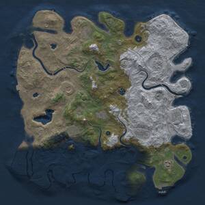 Thumbnail Rust Map: Procedural Map, Size: 4500, Seed: 1751711394, 16 Monuments