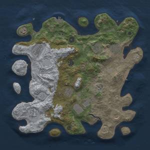 Thumbnail Rust Map: Procedural Map, Size: 3750, Seed: 1685537462, 19 Monuments
