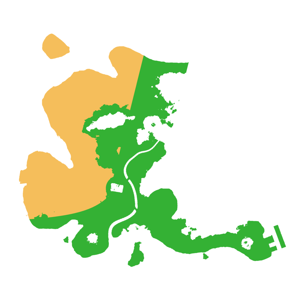 Biome Rust Map: Procedural Map, Size: 2600, Seed: 888787