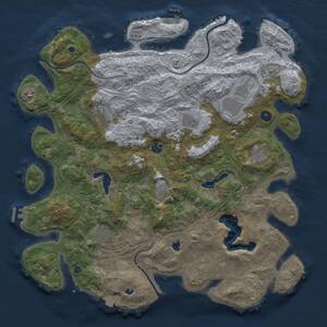 Thumbnail Rust Map: Procedural Map, Size: 4500, Seed: 603663871, 15 Monuments