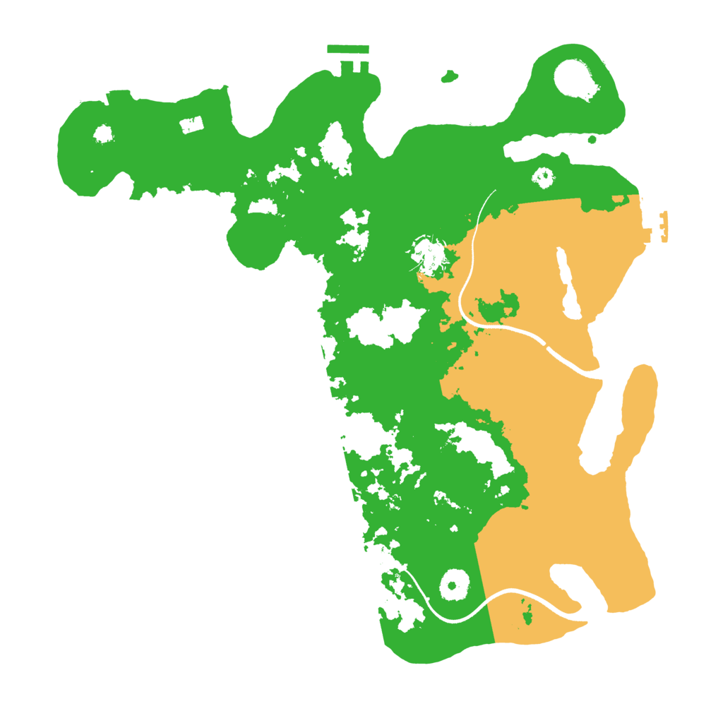 Biome Rust Map: Procedural Map, Size: 3500, Seed: 23928703