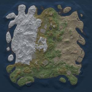 Thumbnail Rust Map: Procedural Map, Size: 4500, Seed: 1354621565, 19 Monuments