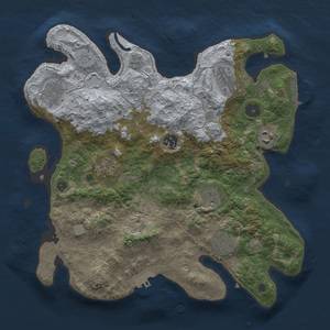 Thumbnail Rust Map: Procedural Map, Size: 3400, Seed: 996158652, 17 Monuments